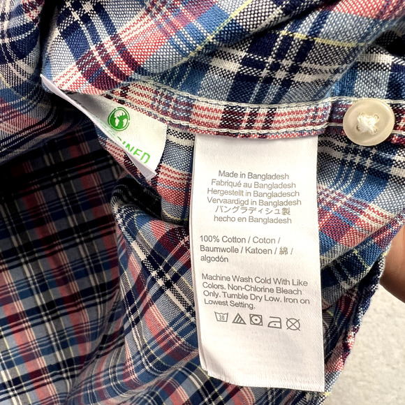 J.Crew Shirt Men's Size XL The Broken Oxford Organic Classic Button Down Plaid - Picture 5 of 8